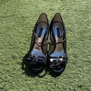 Dolce & Gabbana black pumps w peep toe vero cuoio